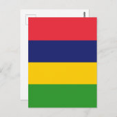 Mauritius-Flagge Postkarte (Vorne/Hinten)