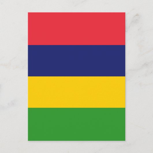 Mauritius-Flagge Postkarte (Vorderseite)