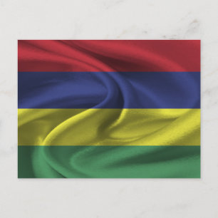 Mauritius-Flagge Postkarte