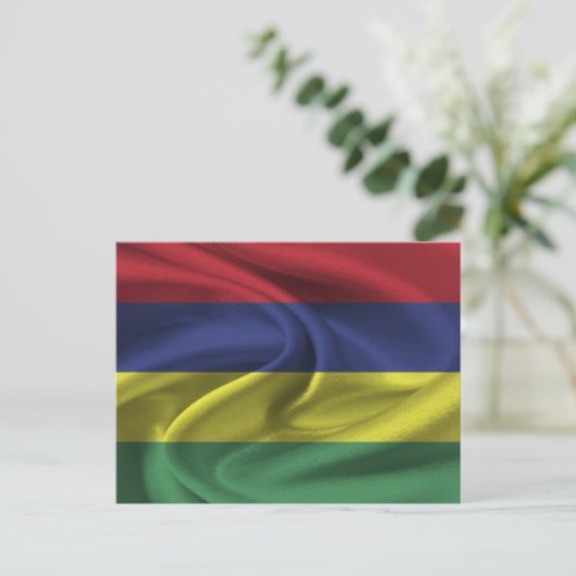 Mauritius-Flagge Postkarte (Stehend Vorderseite)
