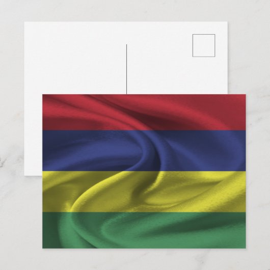 Mauritius-Flagge Postkarte (Vorne/Hinten)