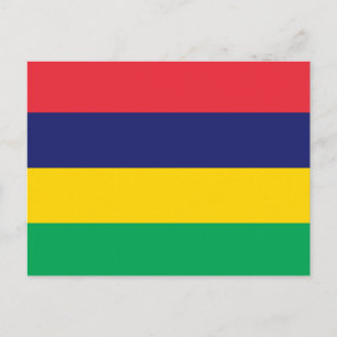 Mauritius-Flagge Postkarte