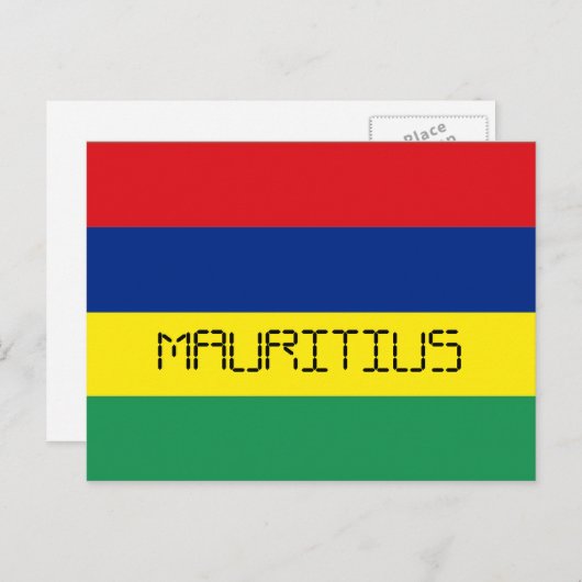 Mauritius-Flagge Postkarte (Vorne/Hinten)
