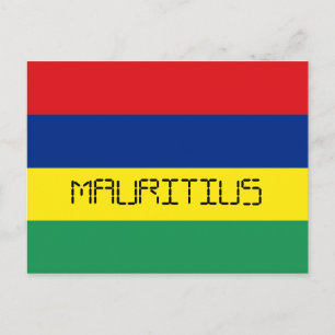 Mauritius-Flagge Postkarte