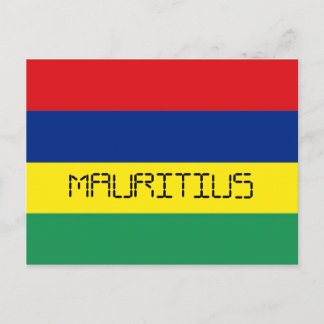 Mauritius-Flagge Postkarte