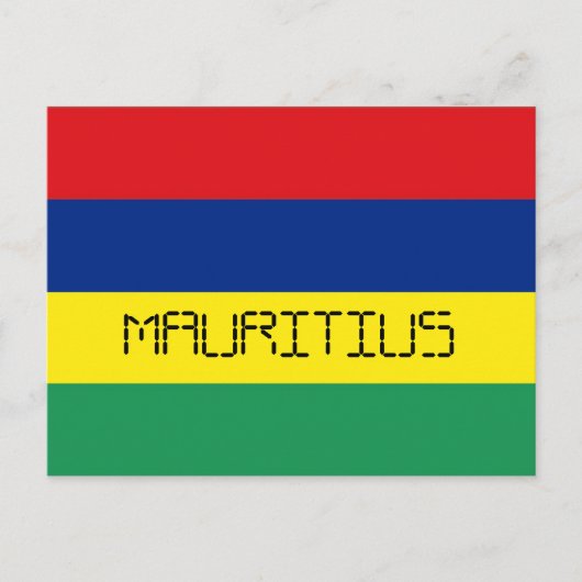Mauritius-Flagge Postkarte (Vorderseite)