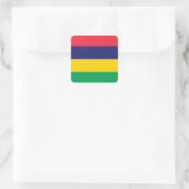 Mauritius-Flagge Quadratischer Aufkleber (Tasche)