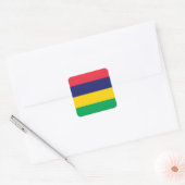 Mauritius-Flagge Quadratischer Aufkleber (Umschlag)