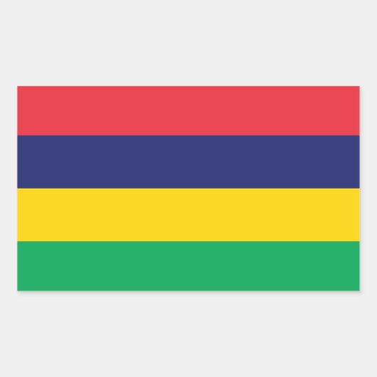 Mauritius-Flagge Rechteckiger Aufkleber (Vorderseite)