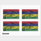 Mauritius-Flagge Rechteckiger Aufkleber (Blatt)