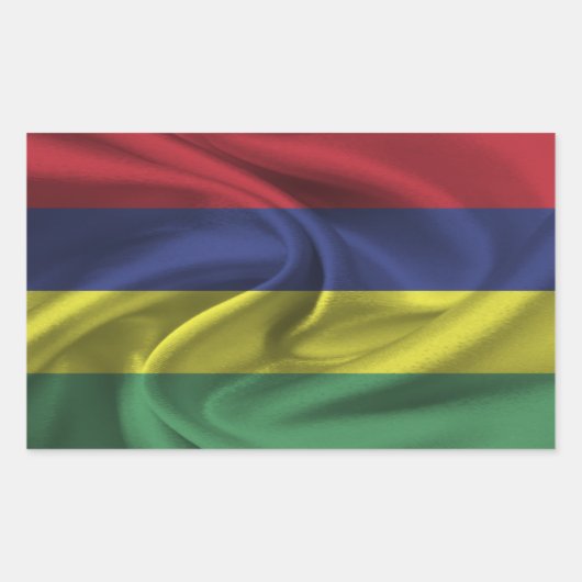 Mauritius-Flagge Rechteckiger Aufkleber (Vorderseite)
