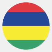 Mauritius-Flagge Runder Aufkleber (Vorderseite)