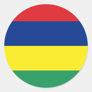 Mauritius-Flagge Runder Aufkleber