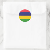 Mauritius-Flagge Runder Aufkleber (Tasche)