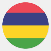 Mauritius-Flagge Runder Aufkleber (Vorderseite)