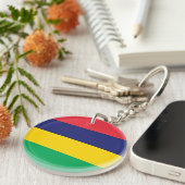 Mauritius-Flagge Schlüsselanhänger (Vorderseite rechts)