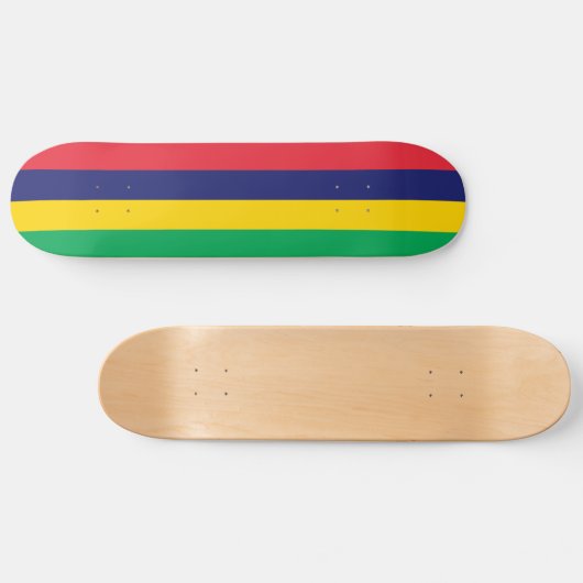 Mauritius-Flagge Skateboard (Horizontal)