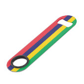 Mauritius-Flagge Speed Flaschenöffner (Vorderseite Schrägansicht)