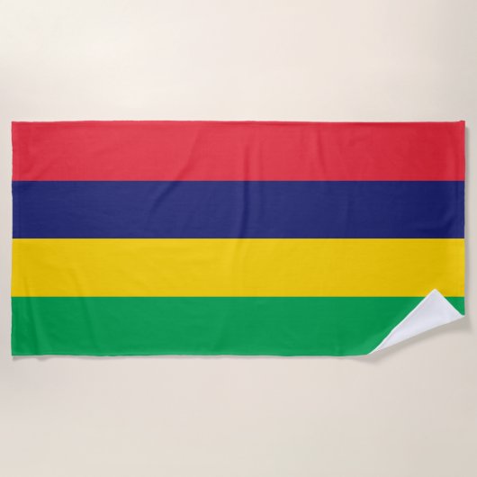 Mauritius-Flagge Strandtuch (Vorderseite)