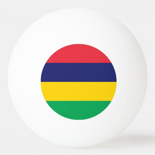 Mauritius-Flagge Tischtennisball (Vorderseite)