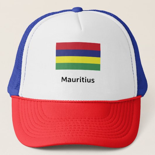 Mauritius-Flagge Truckerkappe (Vorderseite)