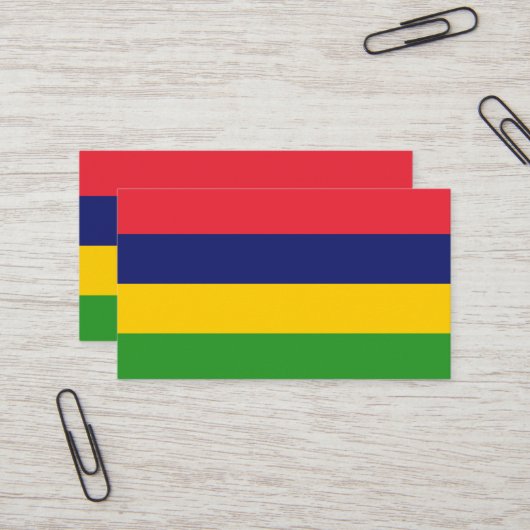 Mauritius-Flagge Visitenkarte (Vorderseite/Rückseite Beispiel)