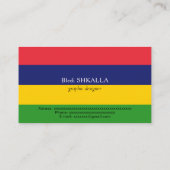 Mauritius-Flagge Visitenkarte (Rückseite)