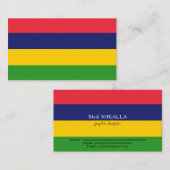 Mauritius-Flagge Visitenkarte (Vorne/Hinten)