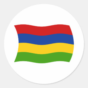 Mauritius-Flaggenaufkleber Runder Aufkleber