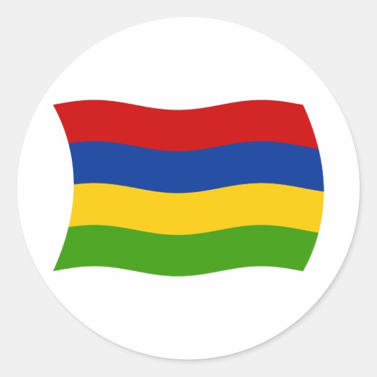 Mauritius-Flaggenaufkleber Runder Aufkleber (Vorderseite)