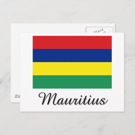 Mauritius Flaggendesign Postkarte (Vorne/Hinten)