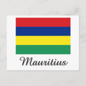Mauritius Flaggendesign Postkarte (Vorderseite)