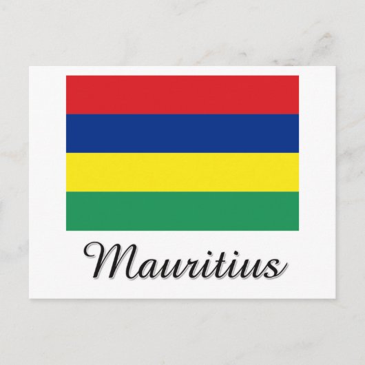 Mauritius Flaggendesign Postkarte (Vorderseite)