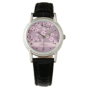 Mauritius-Glitzer-Monogramm Armbanduhr
