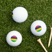 Mauritius Golf Balls, Flaggengolfer / Patrioten Golfball (Insitu Gras)