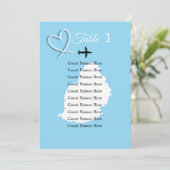 Mauritius Hochzeit in Urlaubsort Table Card Einladung (Stehend Vorderseite)