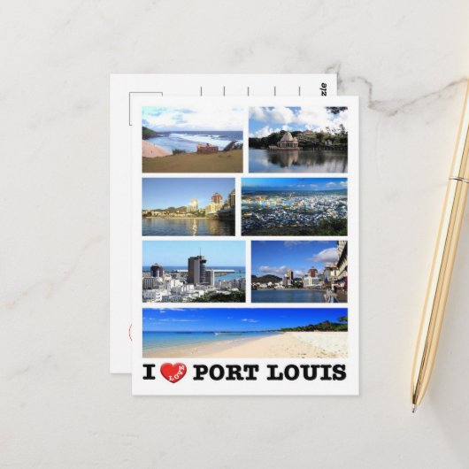 Mauritius - I Liebe - Postkarte (Vorderseite/Rückseite Beispiel)