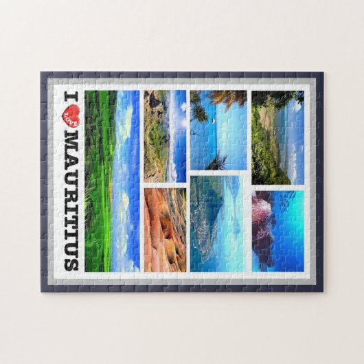 Mauritius - I Liebe - Puzzle (Horizontal)