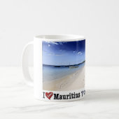 Mauritius - I Liebe - Tropischer Strand - Kaffeetasse (Vorderseite Links)