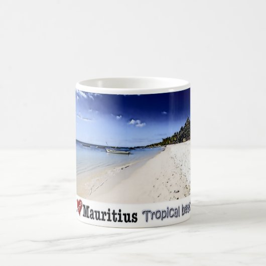 Mauritius - I Liebe - Tropischer Strand - Kaffeetasse (Mittel)