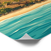 Mauritius Illustration Travel Art Vintage Poster (Ecke)