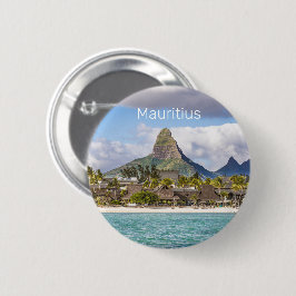 Mauritius Indian Ocean Flic En Flac Beach Souvenir Button
