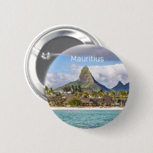 Mauritius Indian Ocean Flic En Flac Beach Souvenir Button