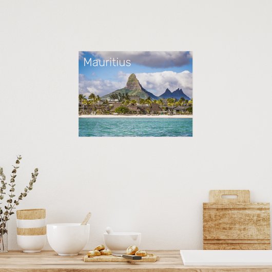 Mauritius Indian Ocean Flic En Flac Beach Souvenir Poster (Küche)