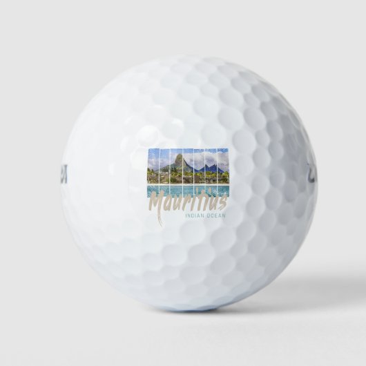 Mauritius Indischer Ozean Vintag Beach Souvenir Golfball (Vorderseite)