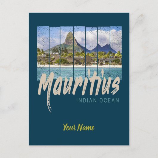 Mauritius Indischer Ozean Vintag Beach Souvenir Postkarte (Vorderseite)