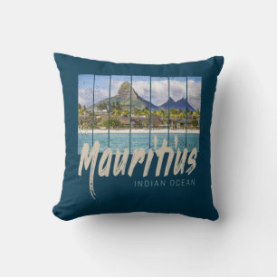 Mauritius Indischer Ozean Vintage-Strandsouvenir Kissen