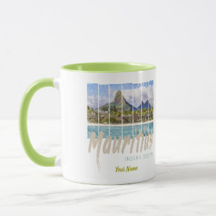 Mauritius Indischer Ozean Vintage-Strandsouvenir Tasse