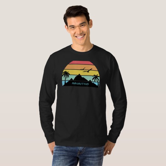 Mauritius Insel Französisch Kreolischer Urlaub T-Shirt (Vorne ganz)