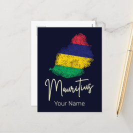 Mauritius Insel Karte Vintage Flagge Indischer Oze